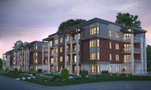 Façade du projet de condos locatifs, Les Loiselle, situé à Saint-Jean-sur-Richelieu